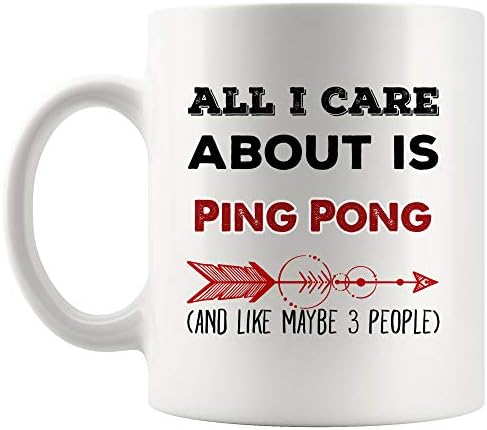 כל מה שאכפת לי זה פינג פונג ספל קפה קפה ספל תה מתנה | מתנות לילדים לילדים משחק פינג-פונג שחקן